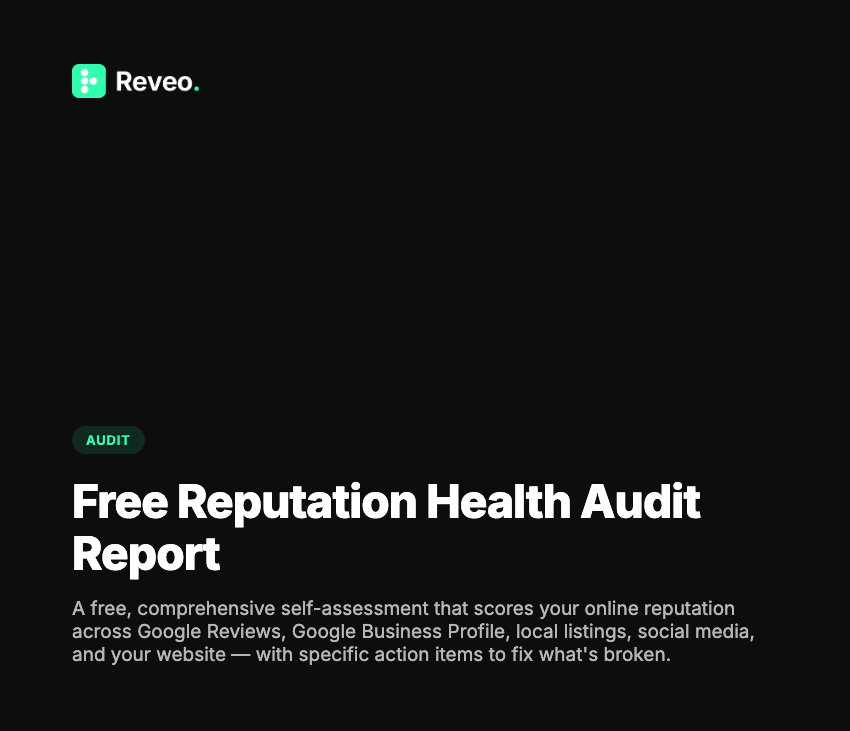 Free Reputation Health Audit Report | Reveo — cover