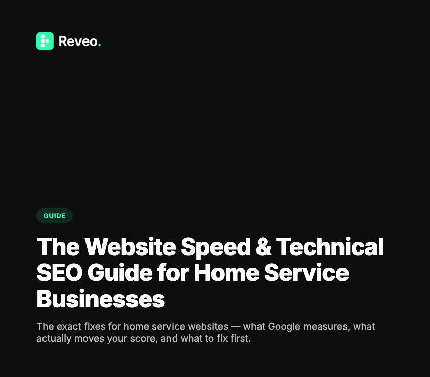 The Website Speed & Technical SEO Guide for Home Service Businesses — cover