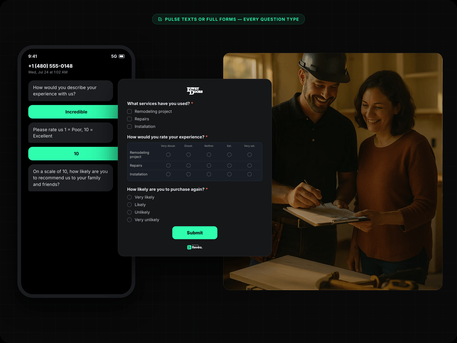 Survey Builder — NPS, CSAT & Custom Questions
