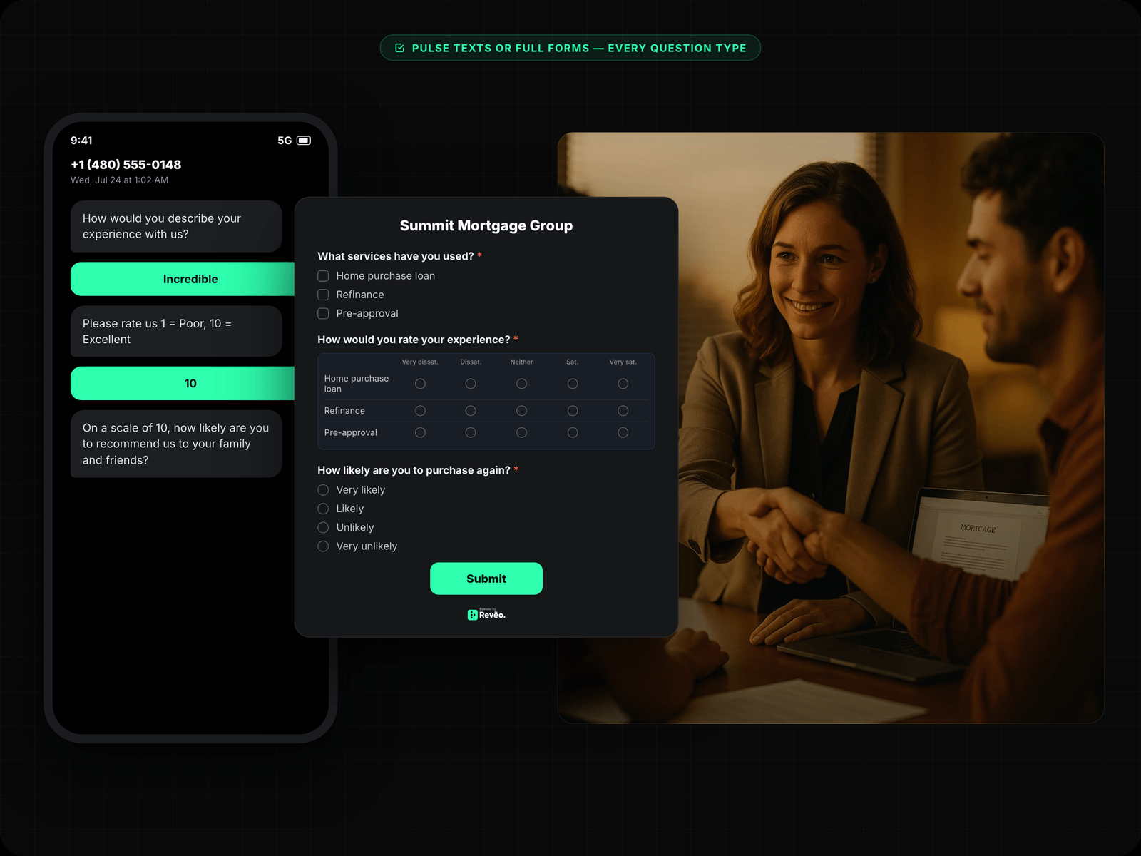 Survey Builder — NPS, CSAT & Custom Questions