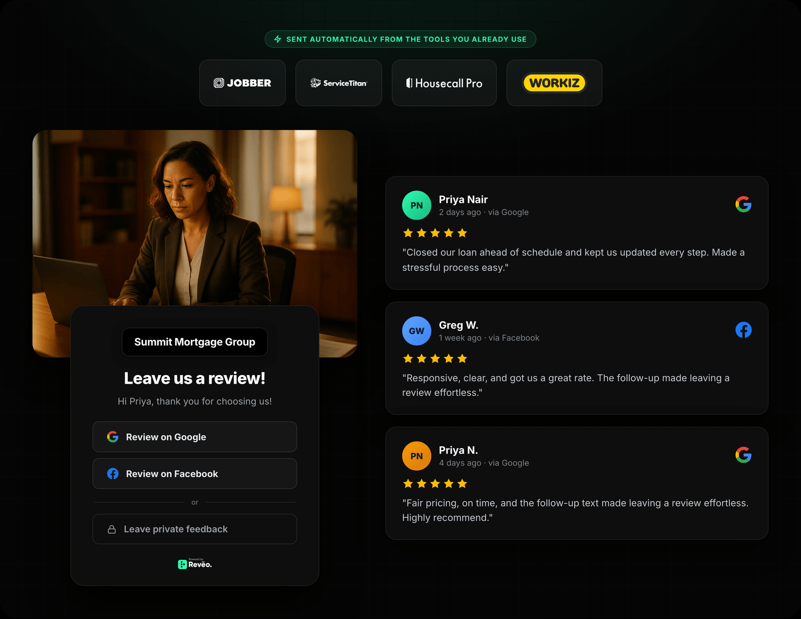 Close → Review Request → Posted Review