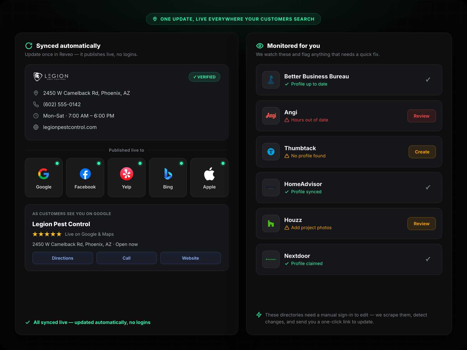 GBP + Search Bar + Directory Logos