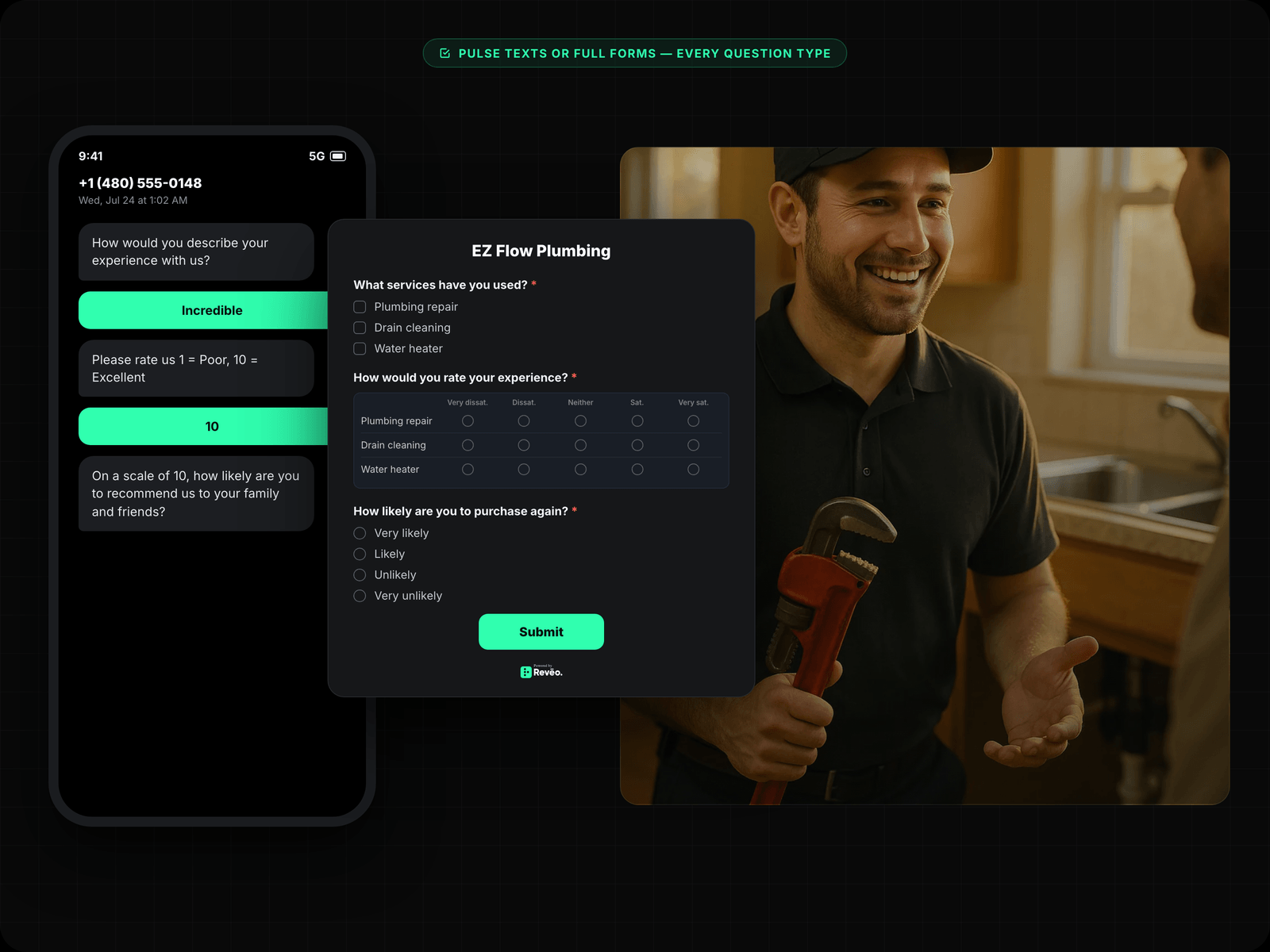 Survey Builder — NPS, CSAT & Custom Questions