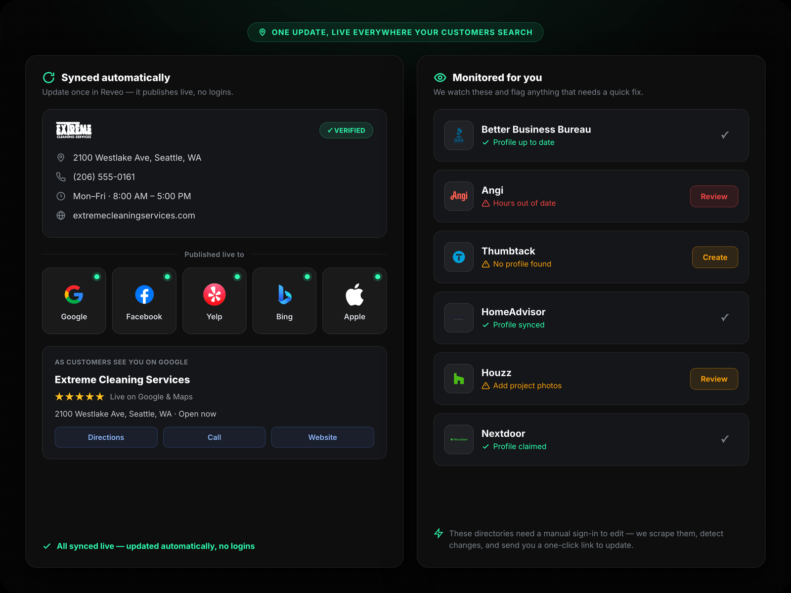 GBP + Search Bar + Directory Logos