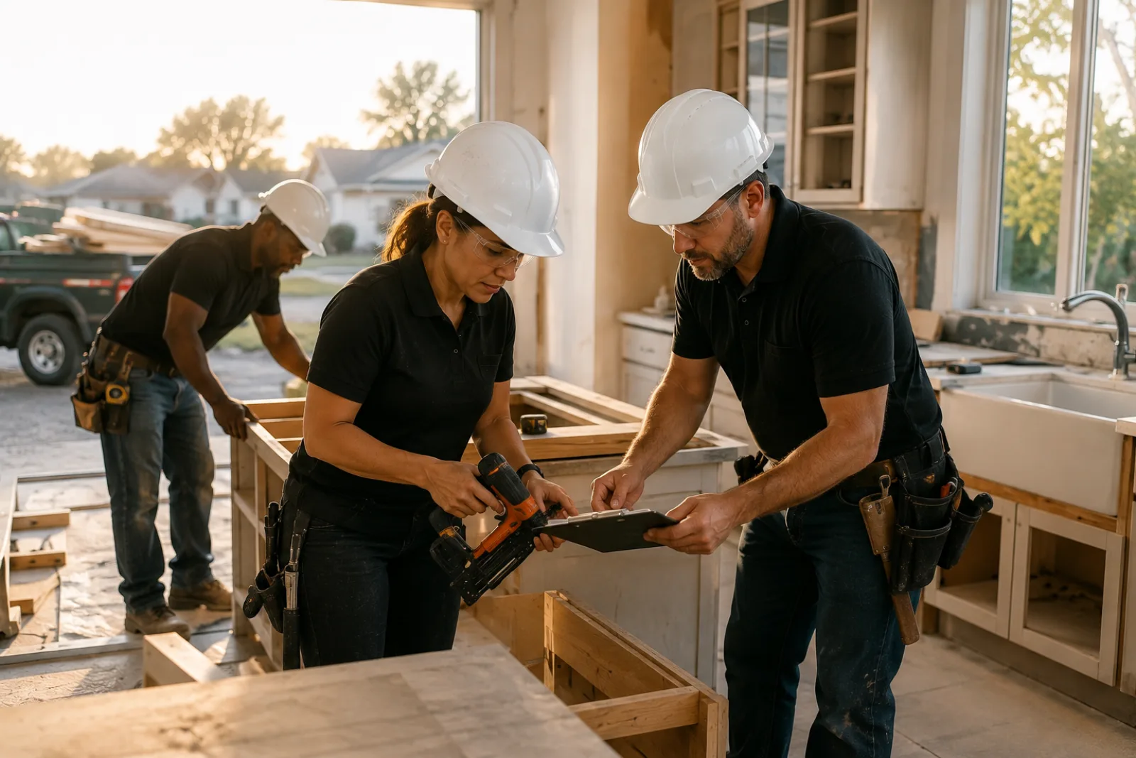 Home improvement contractor at work — Reveo
