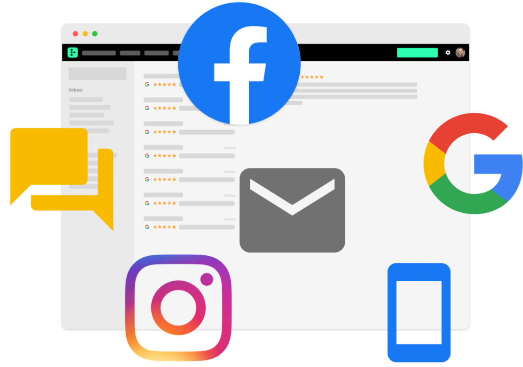 Connect Reveo to the channels where your customers frequent the most like Facebook Messenger, Instagram Message, Google Chat, Text, Email, and online website chat.