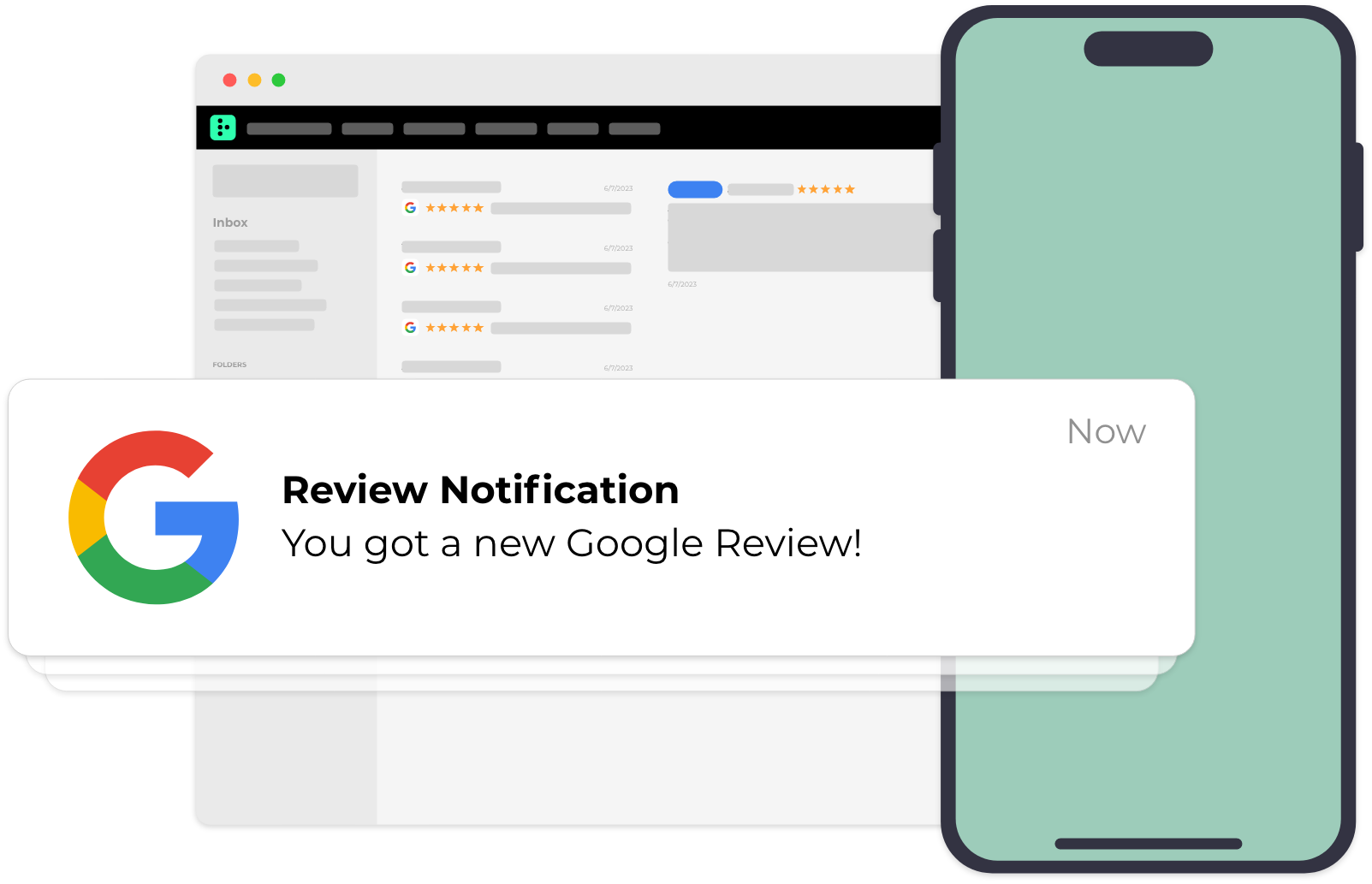 Real-time push and web notifications make it easy to see and respond to customers from the desktop and the Reveo Mobile App. Never miss an important notification from a customer again.