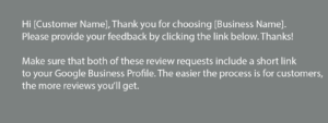 SMS Google Review Request Template
