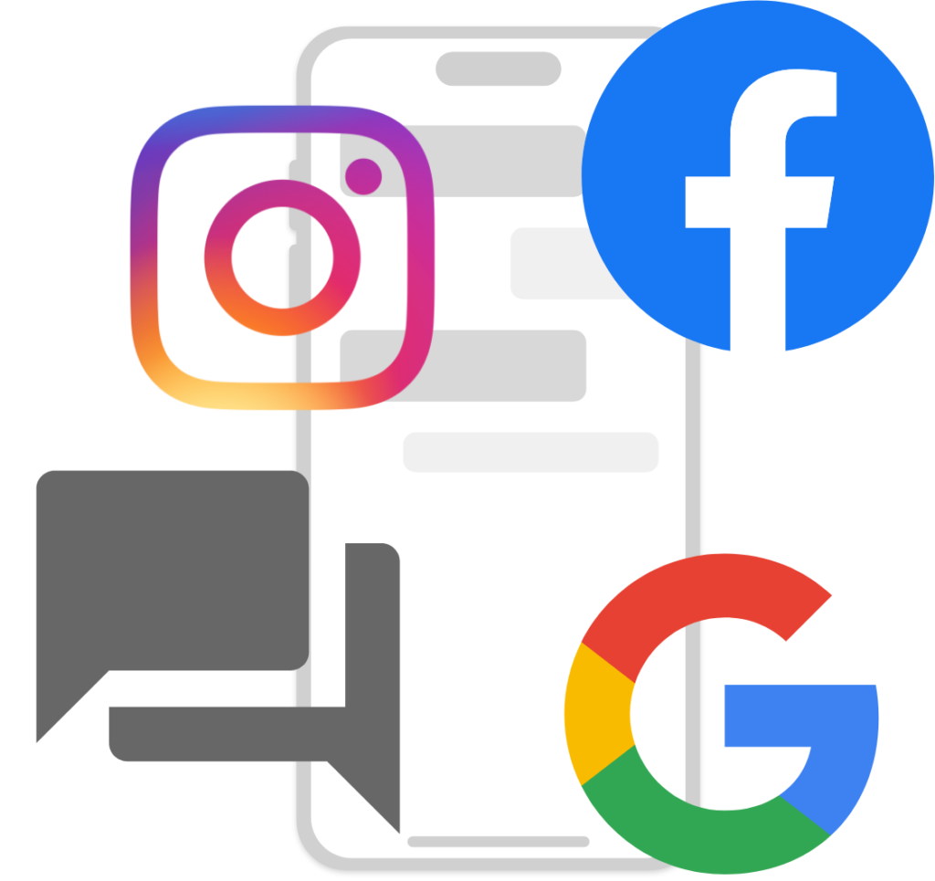 Connect and communicate with anyone anytime and anywhere with messaging on platforms like text, email, Facebook Messenger, Instagram Message, and Google Chat.